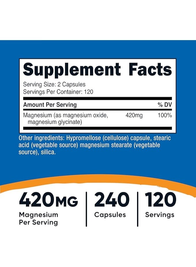 Nutricost, Magnesium+, Extra-Strength, 240 Capsules (210 mg per Capsule) - Image 2